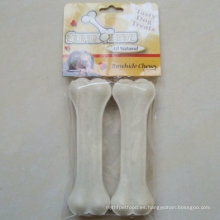 Dog Chews 5.5 &quot;Blanco blanqueado presionado perro de hueso alimentos